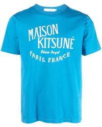 Maison Kitsuné - Logo-Print Cotton T-Shirt - Lyst