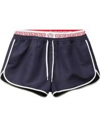Versace - Double-Waistband Swim Shorts - Lyst