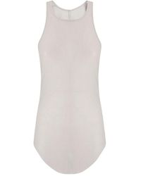 Rick Owens - Geribbelde Top Met Ronde Hals - Lyst