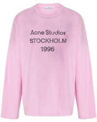 Acne Studios - Maglietta Con Logo - Vestibilità Rilassata - Lyst