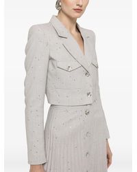 Nissa - Embellished Cropped Blazer - Lyst