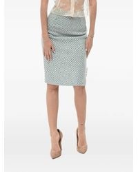 Off-White c/o Virgil Abloh - Herringbone-Pattern Pencil Midi Skirt - Lyst