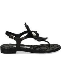 Ras - Flower-Embellished Thong Sandals - Lyst
