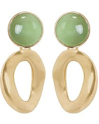Atelier Mon - Cats Eye Oval Earrings - Lyst