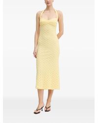 Bardot - Mariko Floral-Lace Halterneck Midi Dress - Lyst