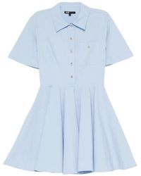Maje - Robe Plissée À Manches Courtes - Lyst