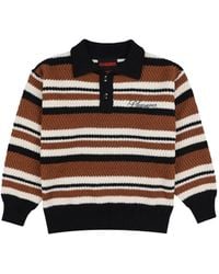 Pleasures - Cooper Striped Polo Sweater - Lyst