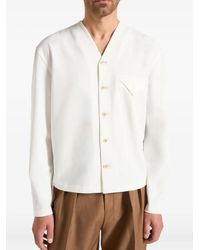 Manière De Voir - Zac Boxy V-Neck Long-Sleeve Shirt - Lyst