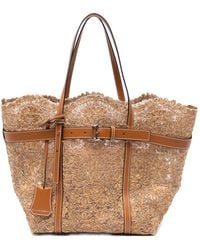 Ermanno Scervino - Lace-Overlay Tote Bag - Lyst