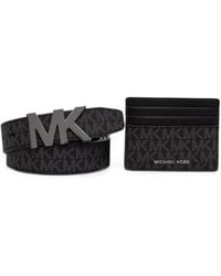 Michael Kors - Logo-Monogram Belt And Cardholder Set - Lyst