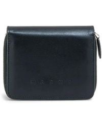 Marni - Logo-Embossed Leather Wallet - Lyst
