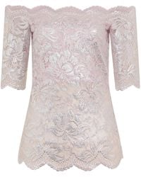 Rabanne - Blouse À Fleurs En Dentelle - Lyst