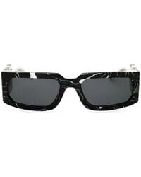 Philipp Plein - Marble-Pattern Rectangle-Frame Sunglasses - Lyst
