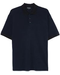 Giorgio Armani - Textured Polo Shirt - Lyst