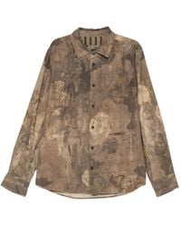 Ziggy Chen - Chemise En Coton À Imprimé Graphique - Lyst