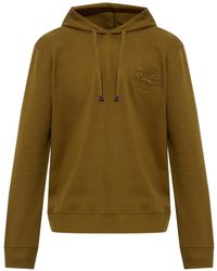 Etro - Pegaso-Embroidered Drawstring Hoodie - Lyst