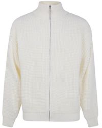 FAMILY FIRST - Cardigan mit Waffelstrick-Muster - Lyst