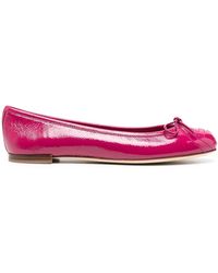 Gucci - High-shine Bow Ballerina Shoes - Lyst