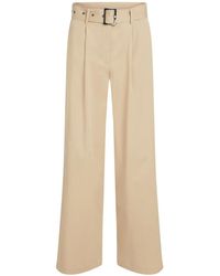 Karl Lagerfeld - High Waist Broek Met Wijde Pijpen - Lyst