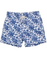 ARRELS Barcelona - Floral-Print Drawstring Swim Shorts - Lyst