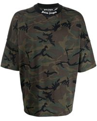 Palm Angels - T-Shirt mit Camouflage-Print - Lyst