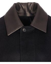 AURALEE Hard Twist Wool Twill Soutien Collar Coat in Natural