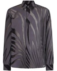 Roberto Cavalli - Zebra-Print Semi-Sheer Shirt - Lyst