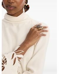 Oscar de la Renta - Tortoise Stone Heart Ring - Lyst