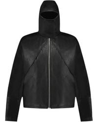 flâneur - Chaqueta con pasamontañas de cuero - Lyst