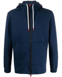 Kiton - Hoodie Met Trekkoord En Rits - Lyst