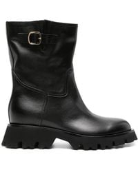 Santoni - Zip-Up Ankle Leather Boots - Lyst