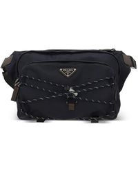 Prada - Borsa A Spalla Speedrock Con Placca Logo - Lyst