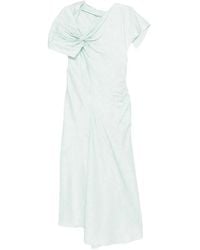 Victoria Beckham - Flower-Print Midi Dress - Lyst