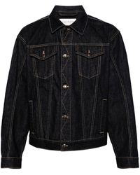 Alexander McQueen - Spread-collar Denim Jacket - Lyst