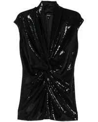 Kiton - Sequin Twisted Top - Lyst