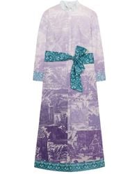 Pierre Louis Mascia - Diomedes Landscape-Print Belted Shirt Dress - Lyst