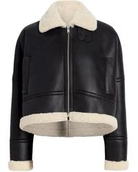 Proenza Schouler - Leather Shearling-Linen Jacket - Lyst