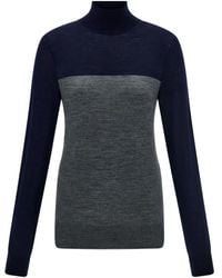 Ferragamo - Colour-Block High-Neck Sweater - Lyst