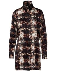 Tessitura - Snake-Print Shirt Mini Dress - Lyst