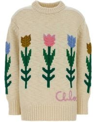 Chloé - Oversize Virgin Wool Sweater - Lyst