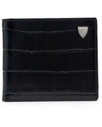 Aspinal of London - Croc-Effect Bi-Fold Wallet - Lyst