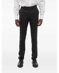 Corneliani - District-Check Wool Trousers - Lyst