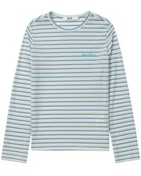 SJYP - Striped Cotton-blend T-shirt - Lyst