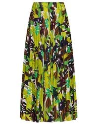 Valentino Garavani - Monkey Forest Pleated Midi Skirt - Lyst