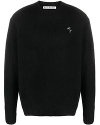 Acne Studios - Logo-Embroidered Wool Jumper - Lyst