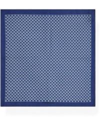 Ferragamo - Tournament Print Silk Pocket Square - Lyst