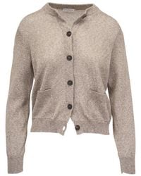 Brunello Cucinelli - Cárdigan Con Bolsillo De Parche - Lyst