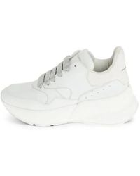 McQueen - Oversized Runner Glitter-Detail Sneakers - Lyst