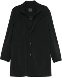 BOSS - Three-Button Notched-Lapels Coat - Lyst