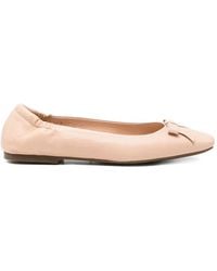SERGIO MORETTI FIRENZE - Bow-Detail Ballet Flats - Lyst